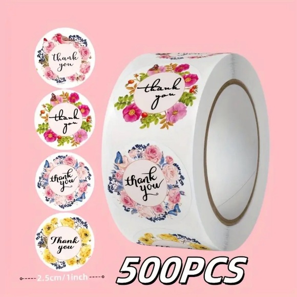 Other - Thank you stickers - floral design